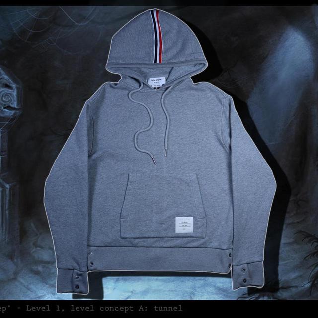 Thom Browne Men's Hoodie - Grey - M on Productcaster.