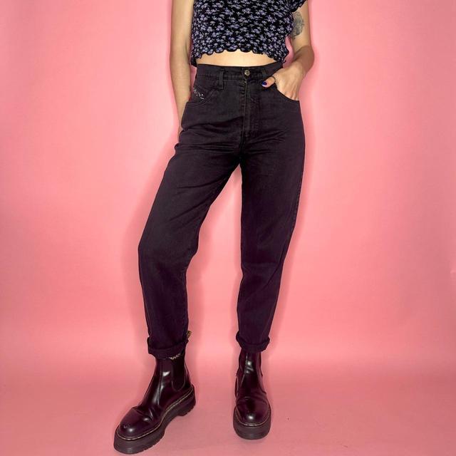 Vintage Women's High waisted Jeans - Black - 26" on Productcaster.