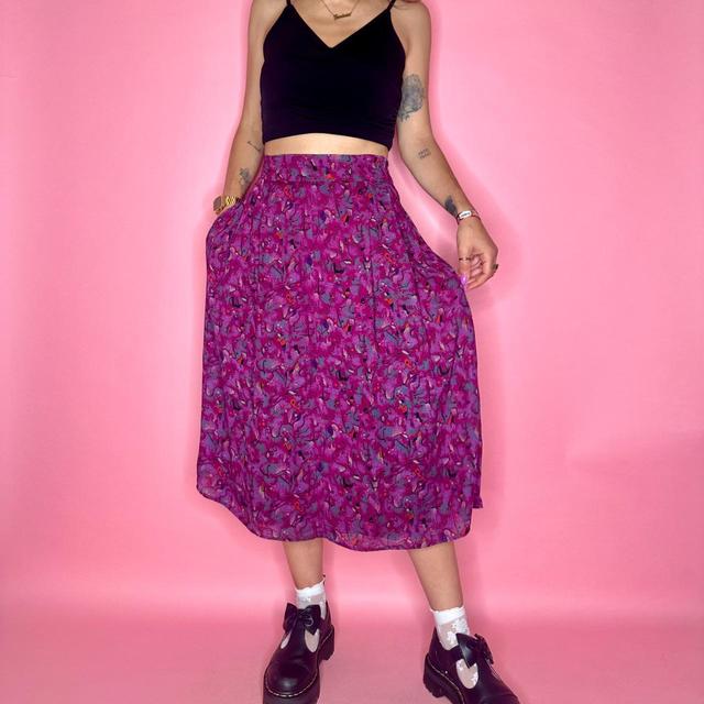 Vintage Women's Midi Skirt - Multi on Productcaster.