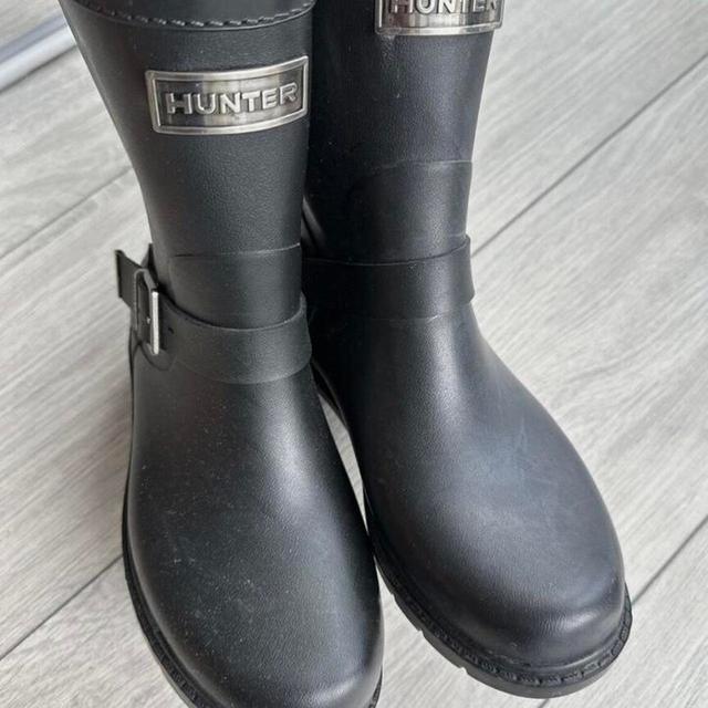 Hunter Women's Biker Boots - Black - UK 3 on Productcaster.