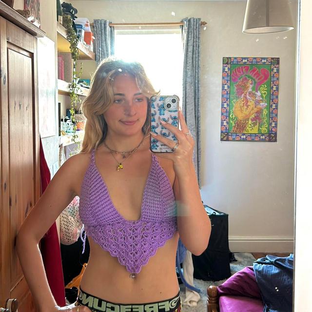 Women's Crop top - Purple/Pink - One size on Productcaster.