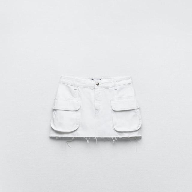 Zara Women's Skirt - White - M on Productcaster.