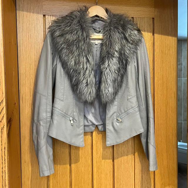 River Island Women's Faux fur Jacket - Grey - UK 10 on Productcaster.