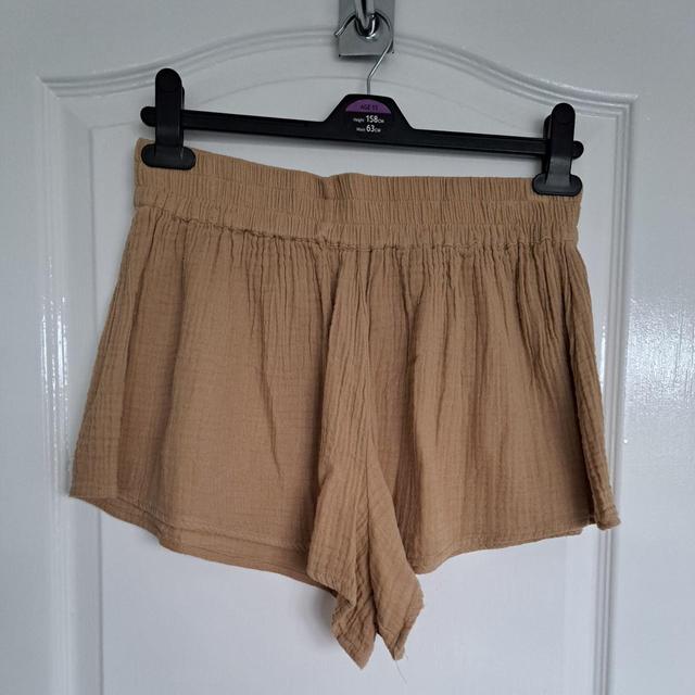 PrettyLittleThing Women's Shorts - Tan - UK 10 on Productcaster.