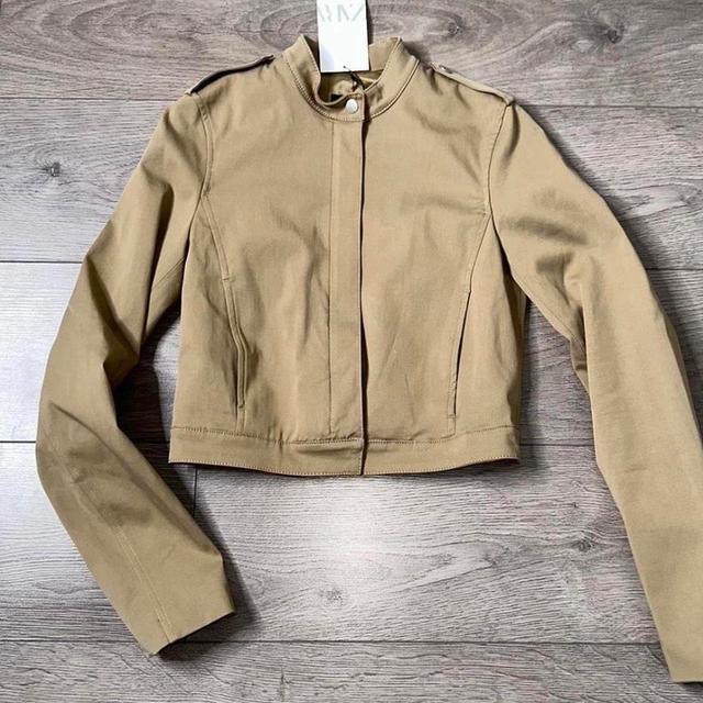 Zara Women's Jacket - Tan/Cream - S on Productcaster.