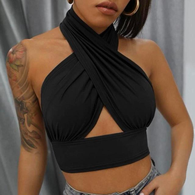 SHEIN Women's Crop top - Black - 8 on Productcaster.