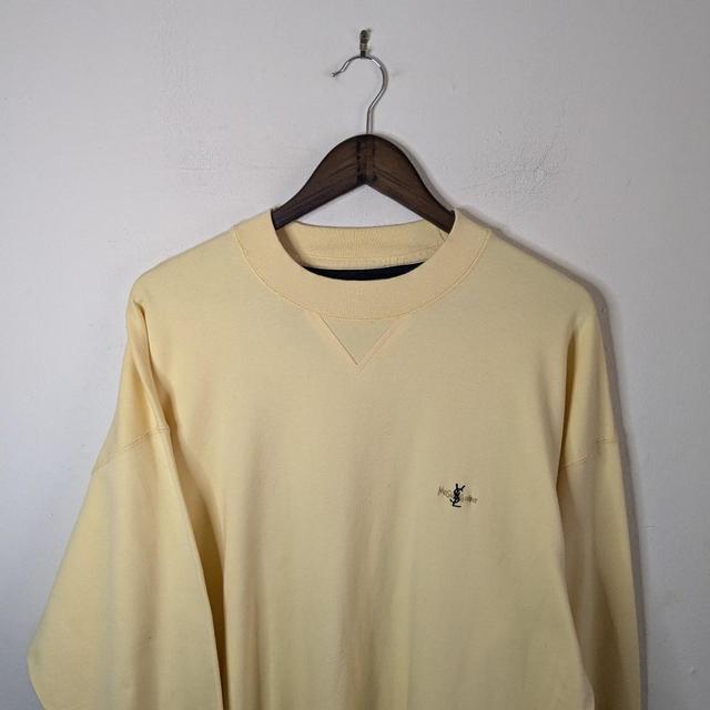 Yves Saint Laurent Men's Sweatshirt - Yellow - L on Productcaster.