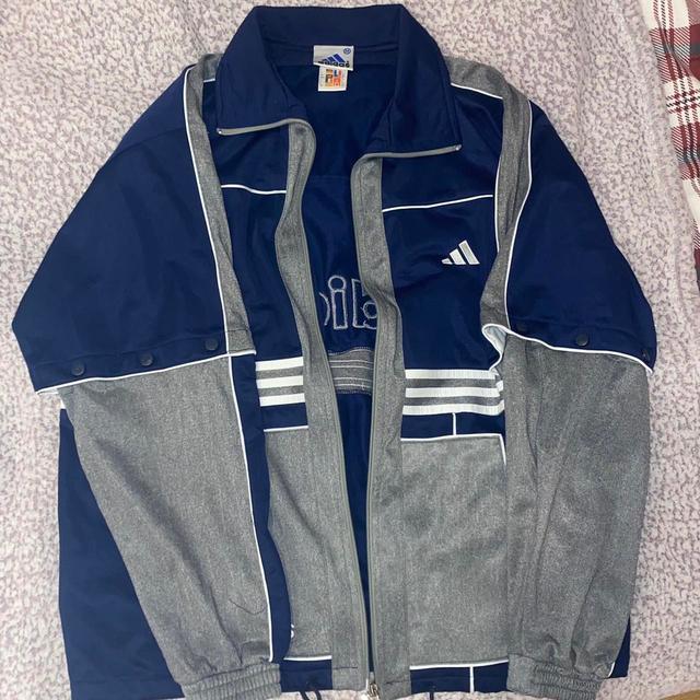 Adidas Men's Varsity Jacket - Navy - M on Productcaster.