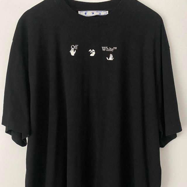 Off-White Men's T-shirt - Black - L on Productcaster.