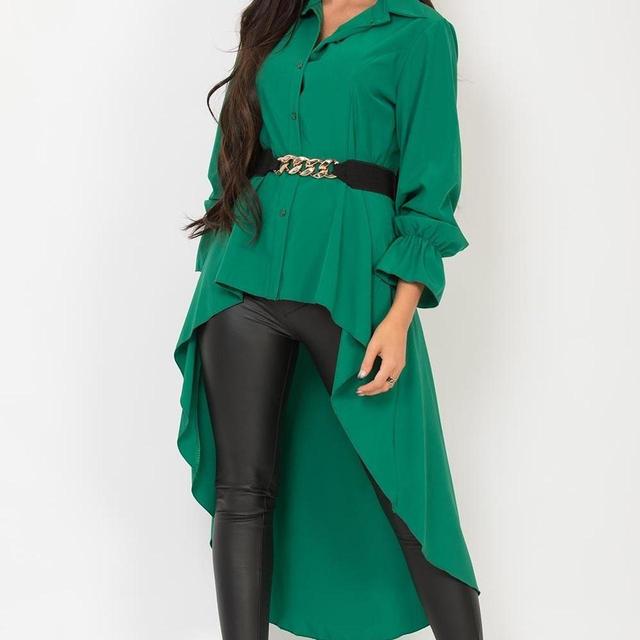 Women's Shirt Dress - Green - L on Productcaster.