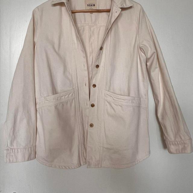 Sézane Women's Shacket Jacket - Cream/White - UK 6 on Productcaster.