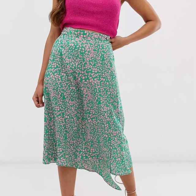 Miss Selfridge Petites Women's Skirt - Pink/Green - UK 8 on Productcaster.