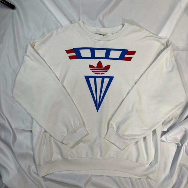 Adidas Men's Sweatshirt - White - L on Productcaster.