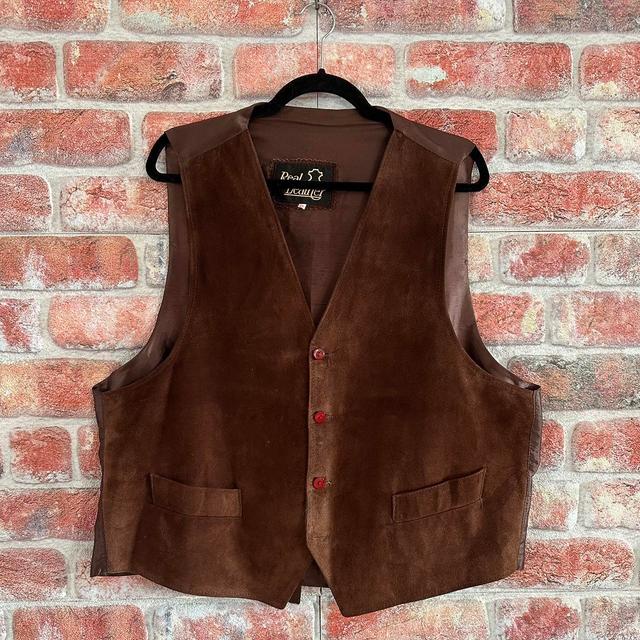 Vintage Men's Waistcoat - Brown - XL on Productcaster.