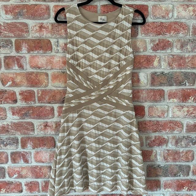 Women's Midi Dress - Cream/Tan - 8 on Productcaster.