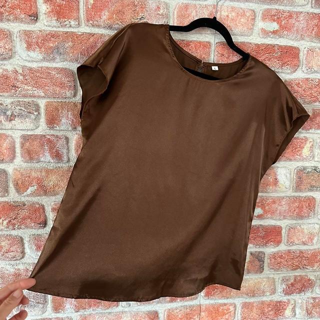 Vintage Women's Blouse - Brown - 12 on Productcaster.