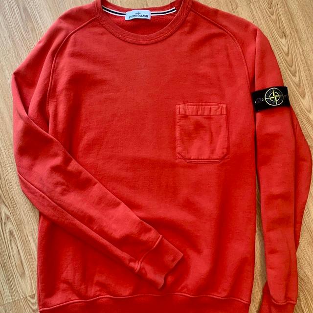 Stone Island Men's Jumper - Red - XL on Productcaster.