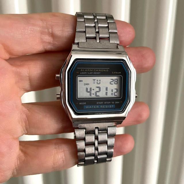 Men's Digital Watch - Silver on Productcaster.