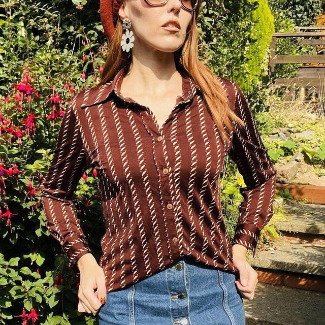 Vintage Women's Shirt - Brown - 10 on Productcaster.