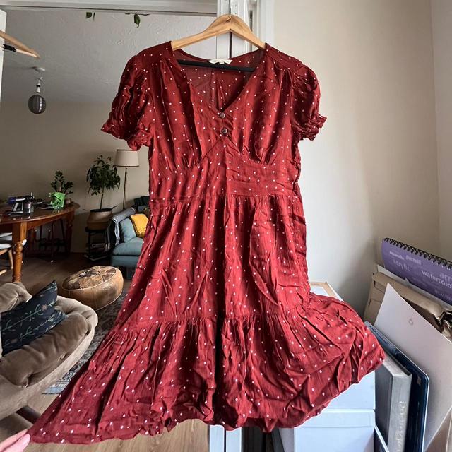 Women's Babydoll Dress - Burgundy - XS on Productcaster.