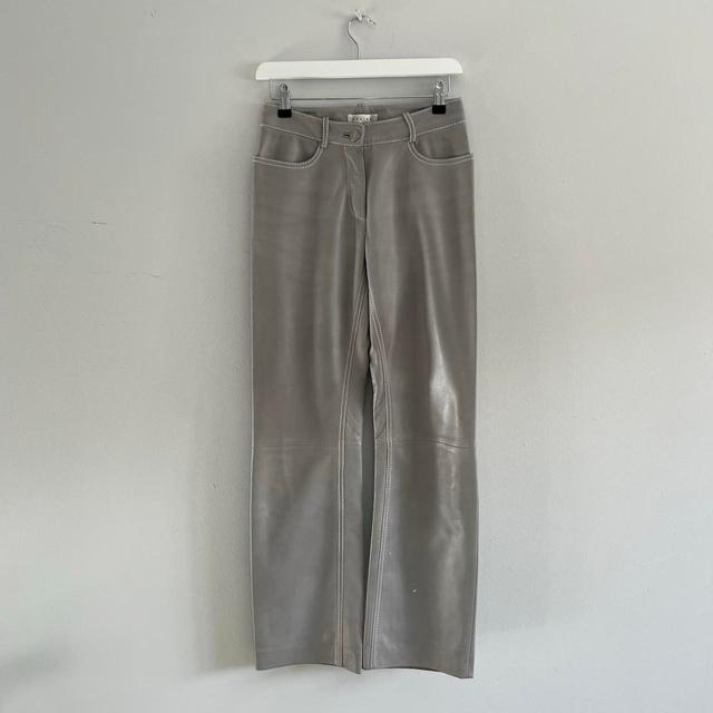 CELINE Women's Trousers - Grey - XS on Productcaster.