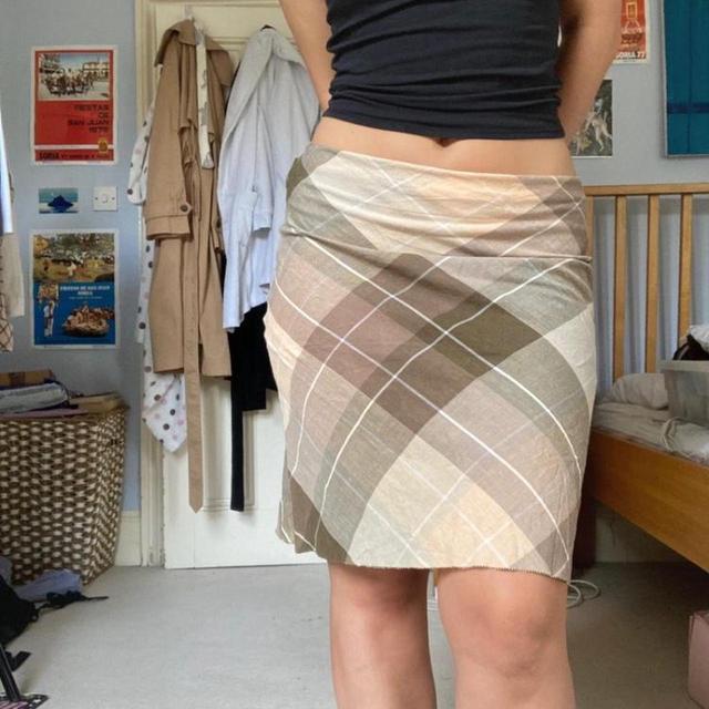 Women's Skirt - Brown/Cream - UK 12 on Productcaster.