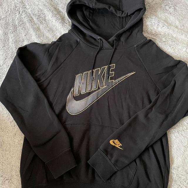 Nike Women's Hoodie - Black/Gold - S on Productcaster.