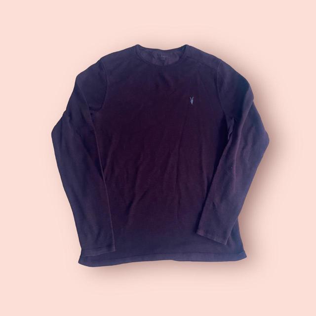 AllSaints Men's Jumper - Burgundy - XS on Productcaster.