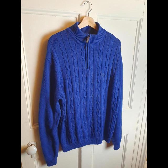 Chaps Men's Jumper - Blue - L on Productcaster.