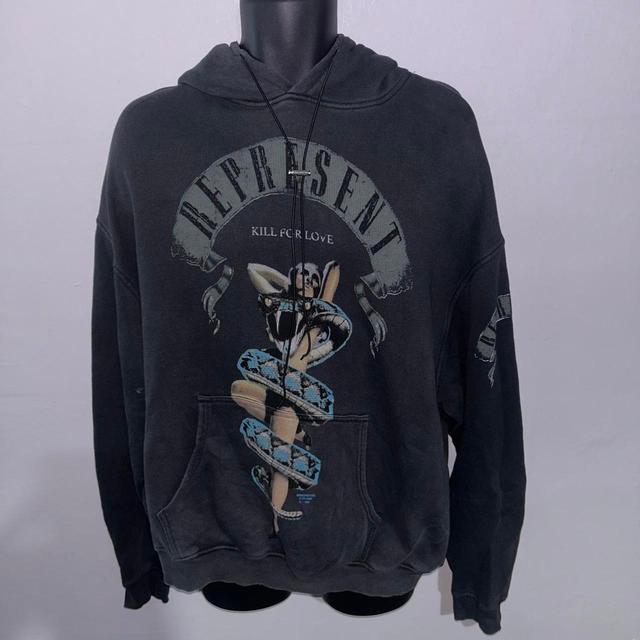 Represent Men's Hoodie - Grey/Black - XL on Productcaster.