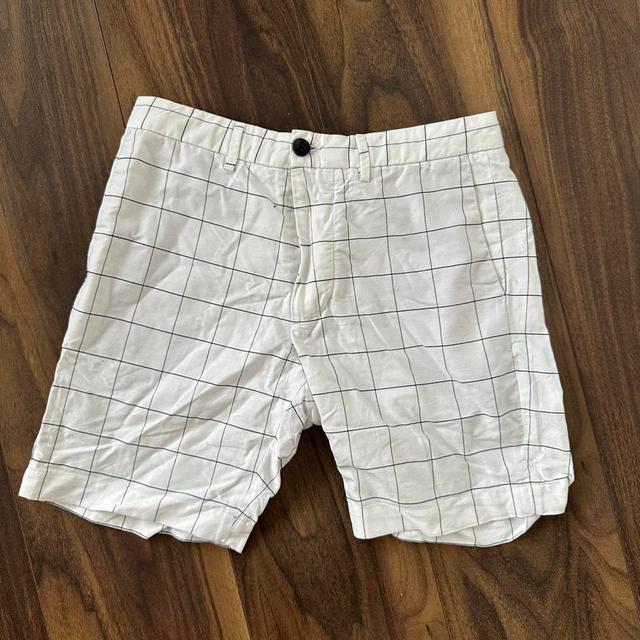 Zara Men's Shorts - White/Blue - 30" on Productcaster.