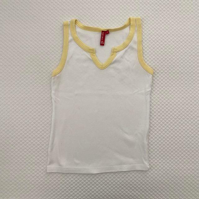 Women's Vest - White/Yellow - M on Productcaster.