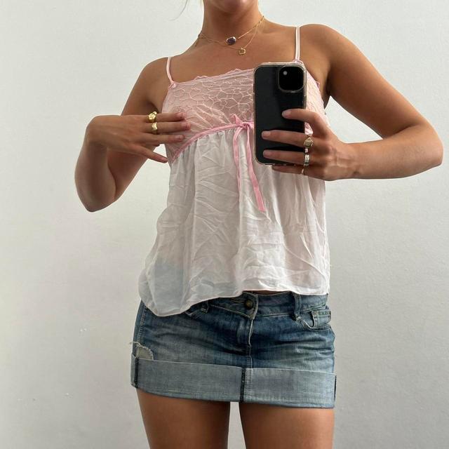 Intimissimi Women's Vest - Pink/White - S on Productcaster.