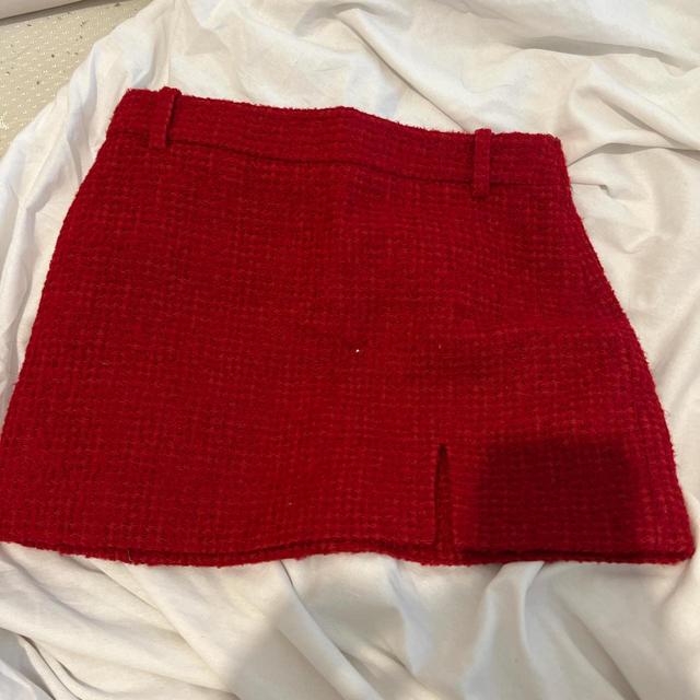 Zara Women's Skirt - Red/Burgundy - UK 4 on Productcaster.