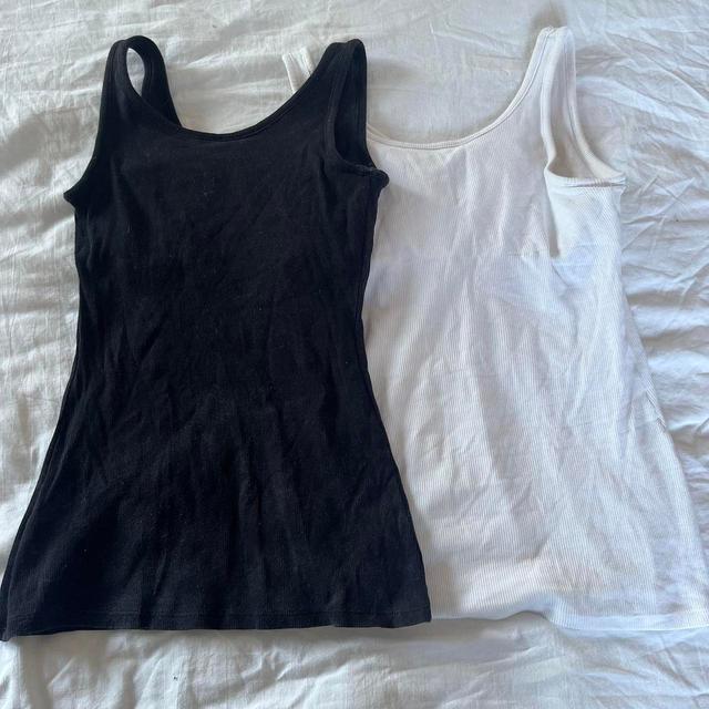 Marks & Spencer Women's Top - Black/White - S on Productcaster.