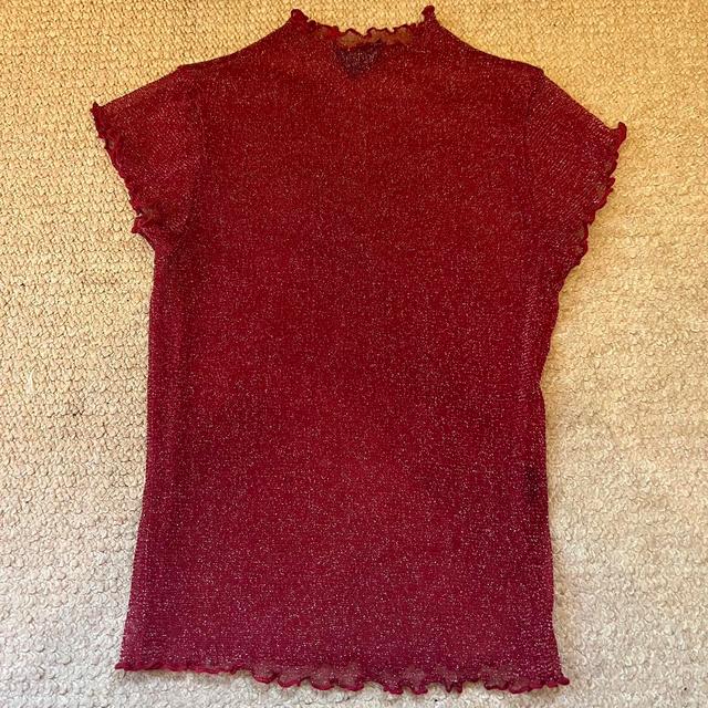 Topshop Petite Women's Top - Burgundy - 4 on Productcaster.