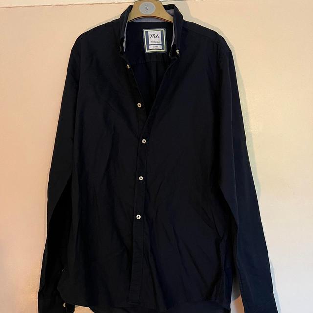 Zara Men's Shirt - Navy - S on Productcaster.