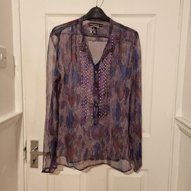 Antik Batik Women's Blouse - Purple - M on Productcaster.