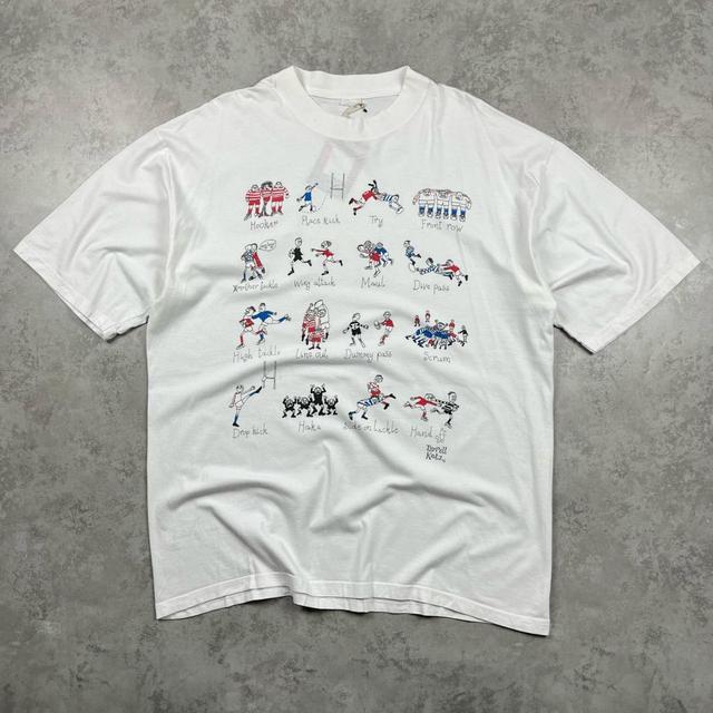 Vintage Men's T-shirt - White - XL on Productcaster.