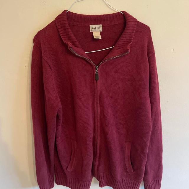 L.L.Bean Men's Jacket - Burgundy/Red - L on Productcaster.