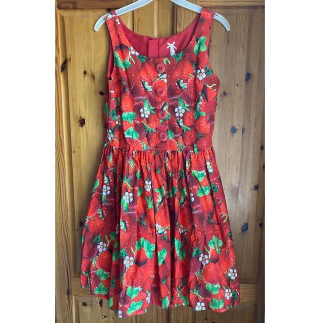 Next Kids' Babydoll Dress - Red/Multi - 10 years on Productcaster.