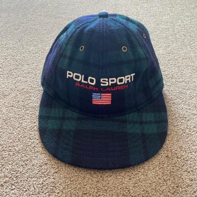 Polo Sport Men's Caps - Navy/Green on Productcaster.