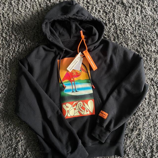 Heron Preston Men's Hoodie - Black - S on Productcaster.