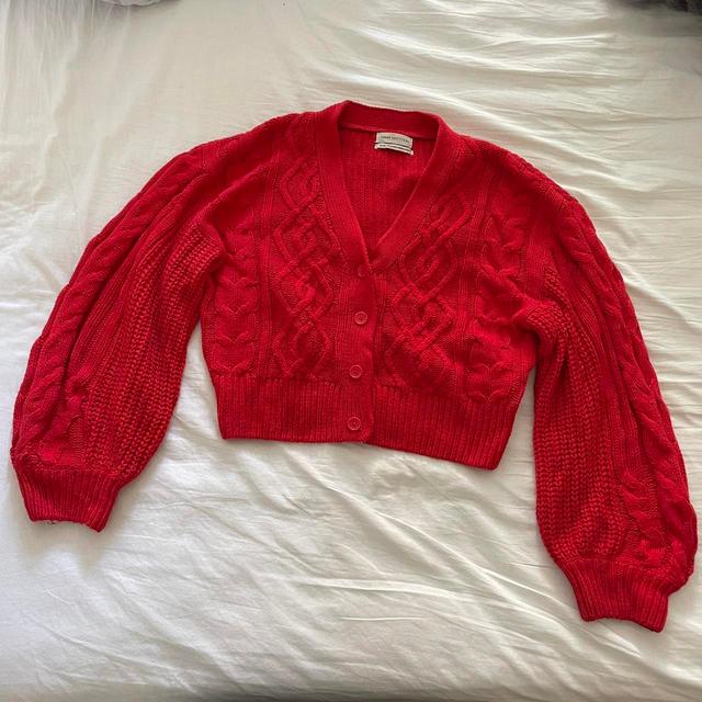 Urban Outfitters Women's Cardigan - Red - M on Productcaster.