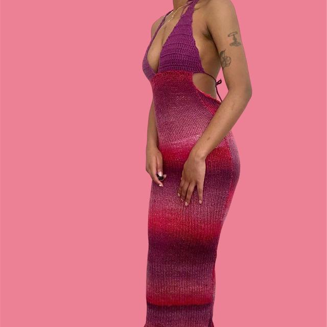 Handmade Women's Bodycon Dress - Pink/Purple - 6 on Productcaster.