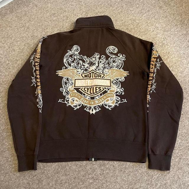 Harley Davidson Women's Hoodie - Brown - XS on Productcaster.