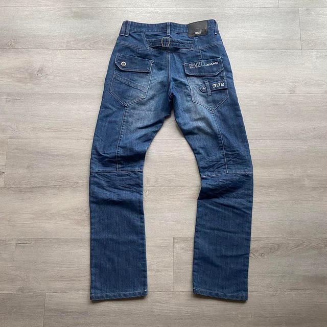 Vintage Men's Straight leg Distressed Jeans - Blue - 30" on Productcaster.