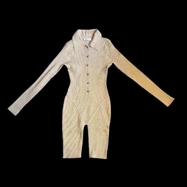 Maniere De Voir Women's Playsuit - Tan/Cream - UK 10 on Productcaster.