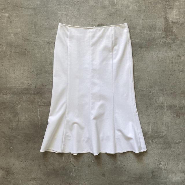 Vintage Women's Midi Skirt - White - S on Productcaster.