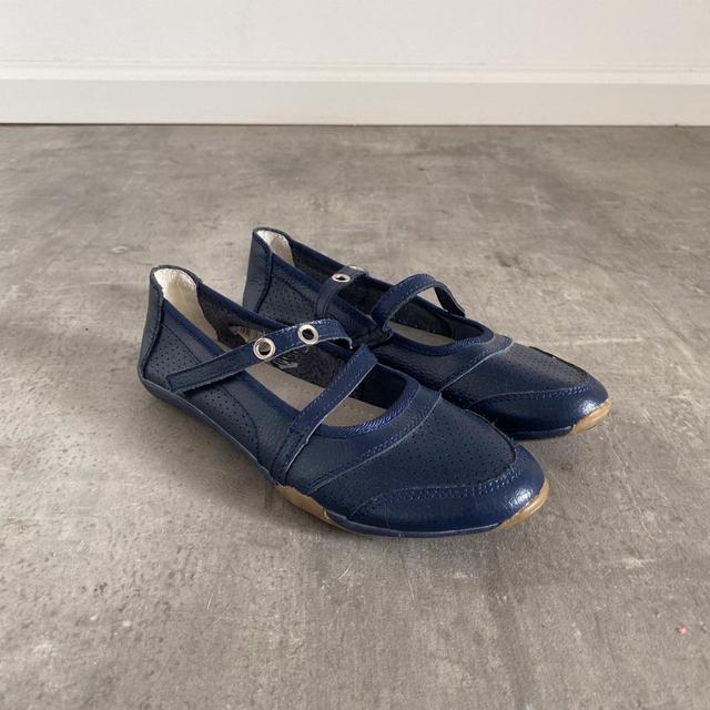 Vintage Women's Ballet shoes - Navy/Silver - UK 4 on Productcaster.